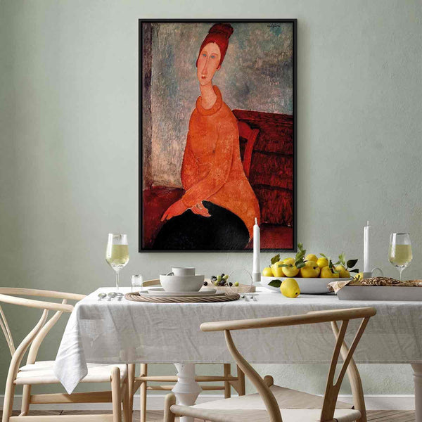 Quadro - Amedeo Modigliani – Jeanne Hebuterne in a Yellow Sweater