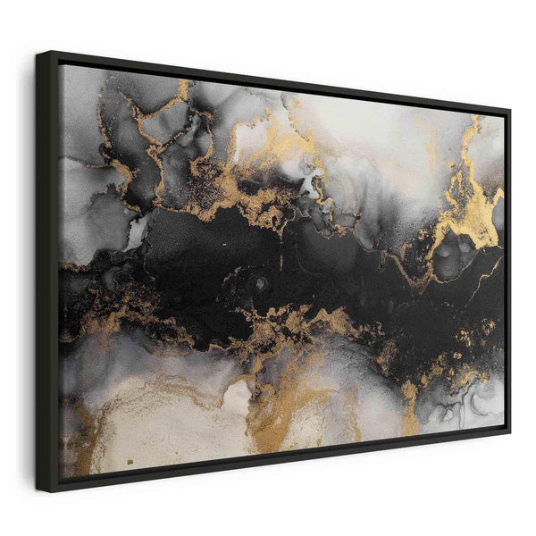 Quadro - Golden explosions – abstract pattern inspired by marble
