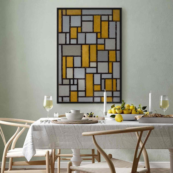 Quadro - Piet Mondrian – Composition with grid 9