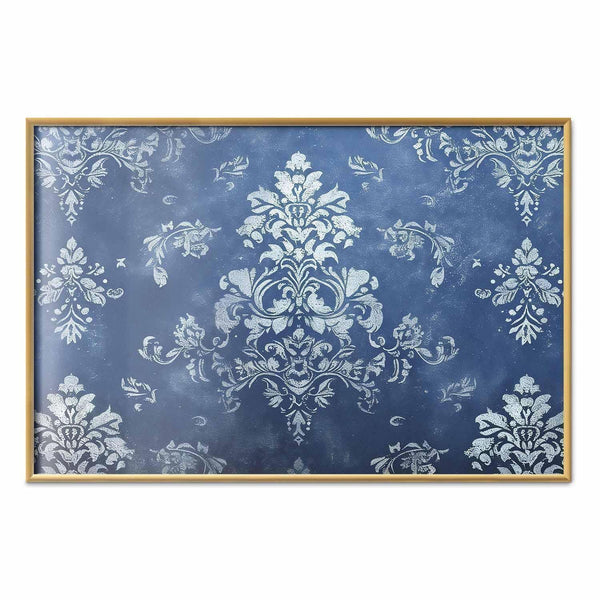 Poster - Retro Ornament in Worn Blues