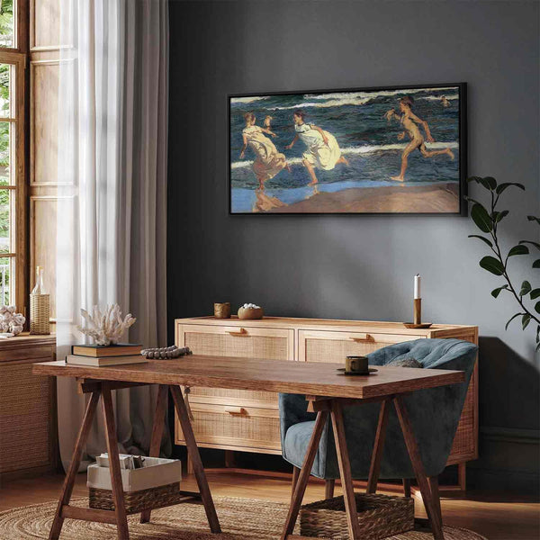 Quadro - Joaquín Sorolla y Bastida – Running along the Beach