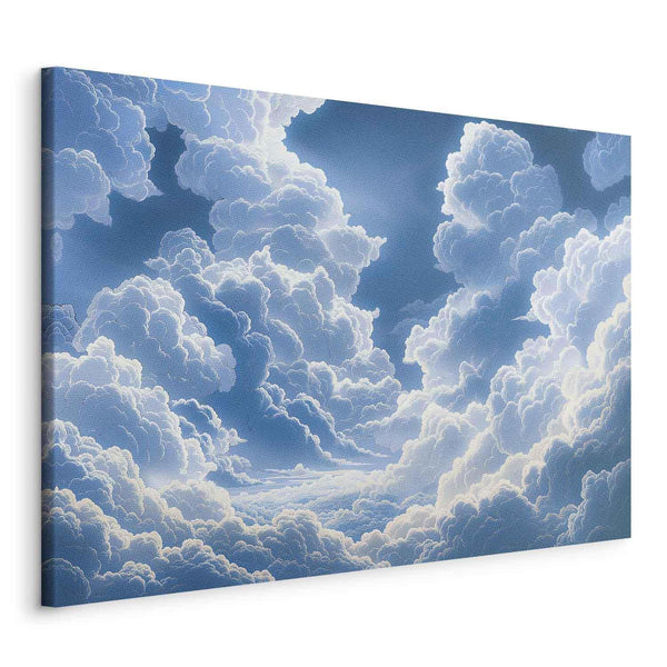 Quadro - Blue Sky Breaking Through White Fluffy Clouds