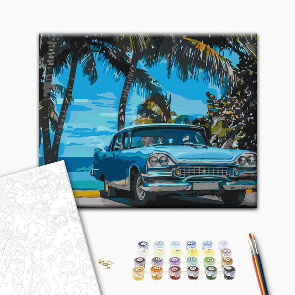 Quadro fai da te - Car under Palm Trees