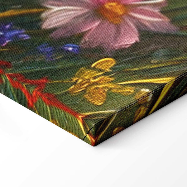 Quadro - Seascape – wildflowers and a view of the rough sea