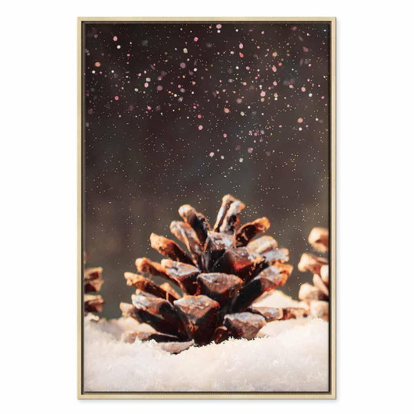 Quadro - Winter Pine Cone (1 Part) Vertical