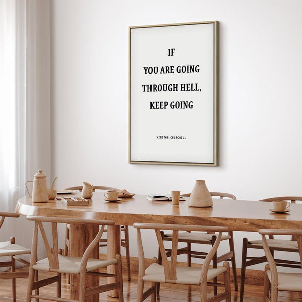 Quadro - Power of Words (1-part) - Winston Churchill's Motivational Quote