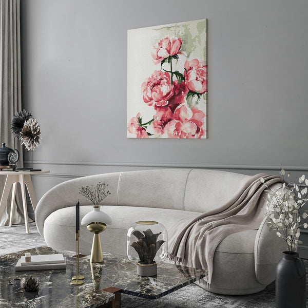 Quadro fai da te - Watercolour with peonies