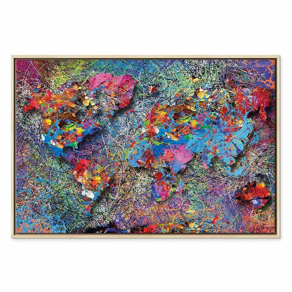 Quadro - Map: Jackson Pollock inspiration