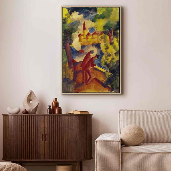 Quadro - August Macke – Men on the Road by the Lake