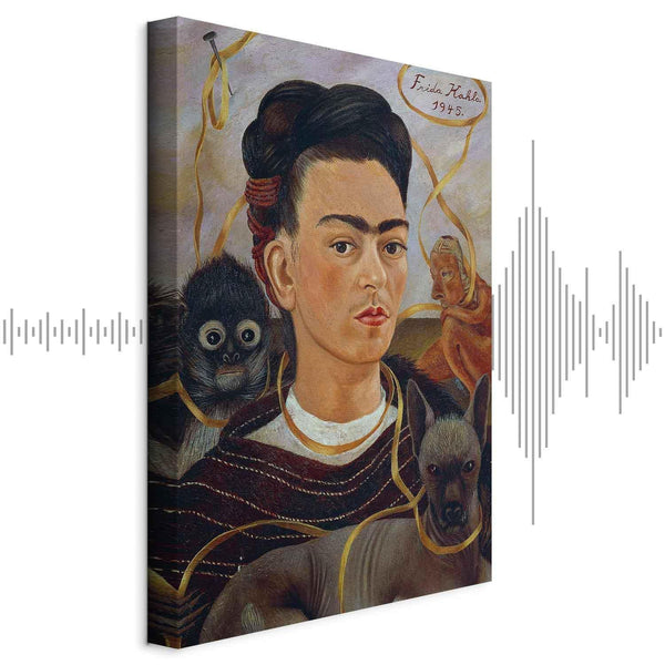Quadro - Frida Kahlo – Self-Portrait with Changuito