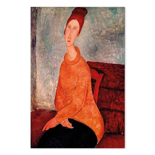 Quadro - Amedeo Modigliani – Jeanne Hebuterne in a Yellow Sweater