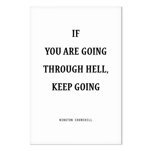 Quadro - Power of Words (1-part) - Winston Churchill's Motivational Quote