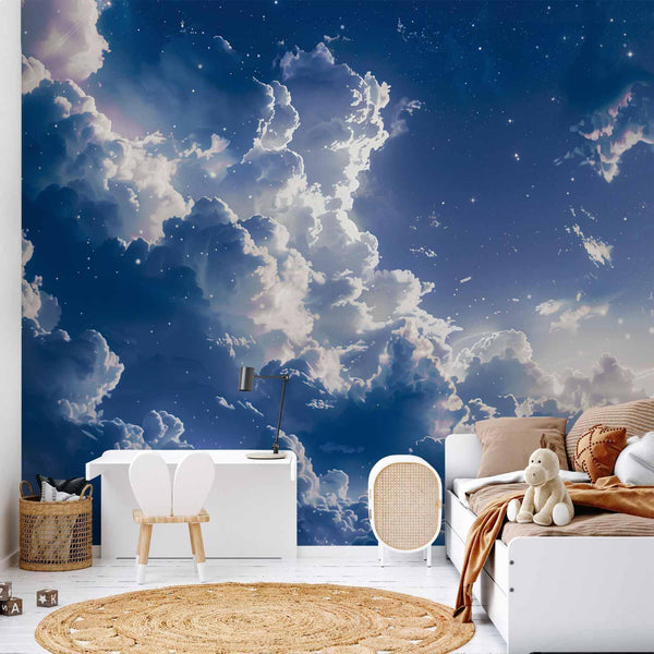 Carta da parati - Starry Clouds and Delicate Light Over a Corner of the Sky