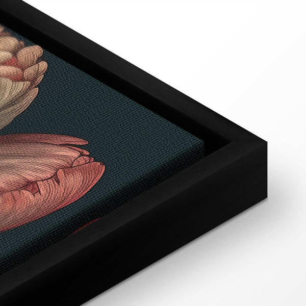 Quadro - Flowers on a turquoise background