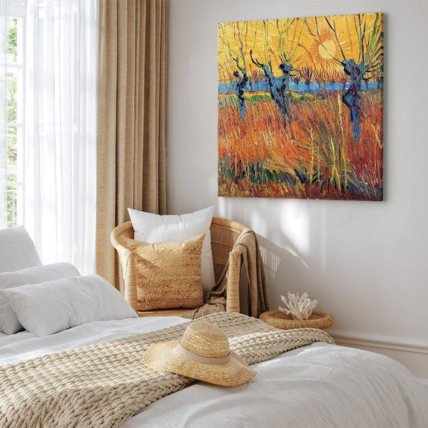 Quadro - Vincent van Gogh – Willows at Sunset