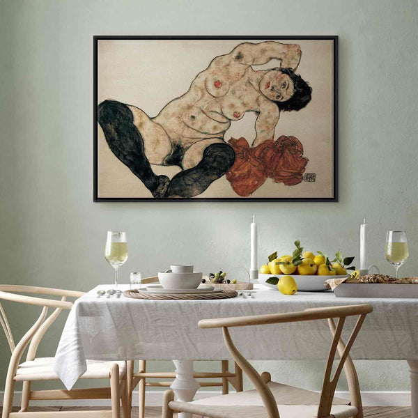 Quadro - Egon Schiele – Liegender Akt mit gelbem Handtuch