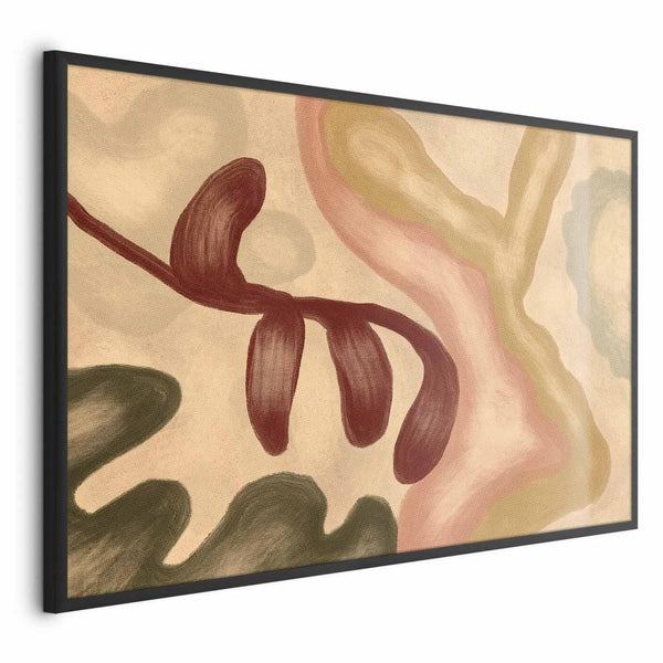 Poster - Colorful Shapes - worn figures in lime wash technique