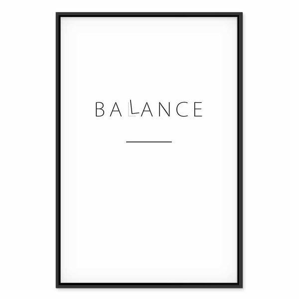Quadro - Balance of Words (1-part) - Black English Text on White