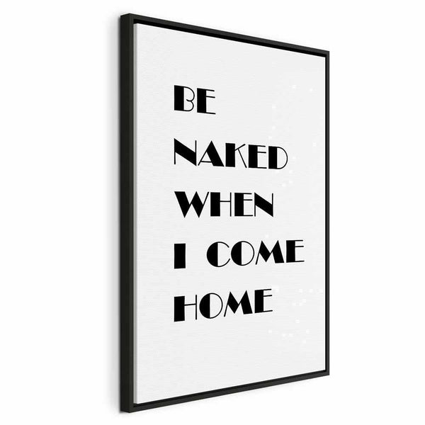 Quadro - Homecoming (1-part) - Black and White English Inscriptions