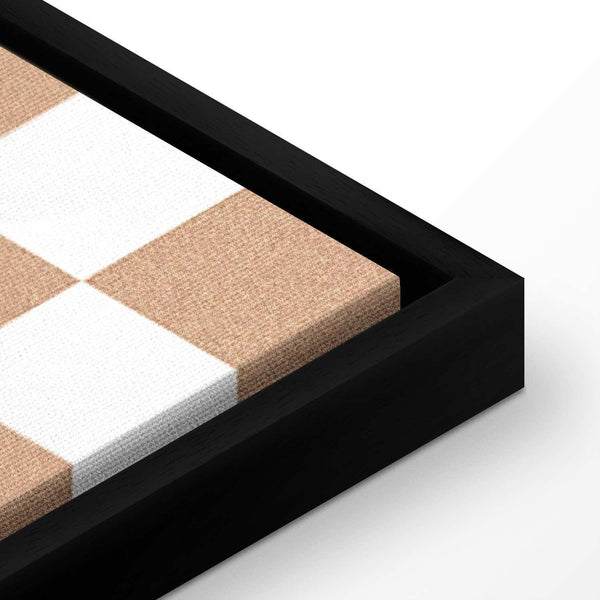 Quadro - Checkerboard Pattern - Brown-White Grid with a Subtle Noise
