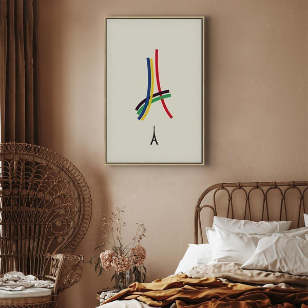 Quadro - Eiffel Tower - Colorful Graphics - Abstraction
