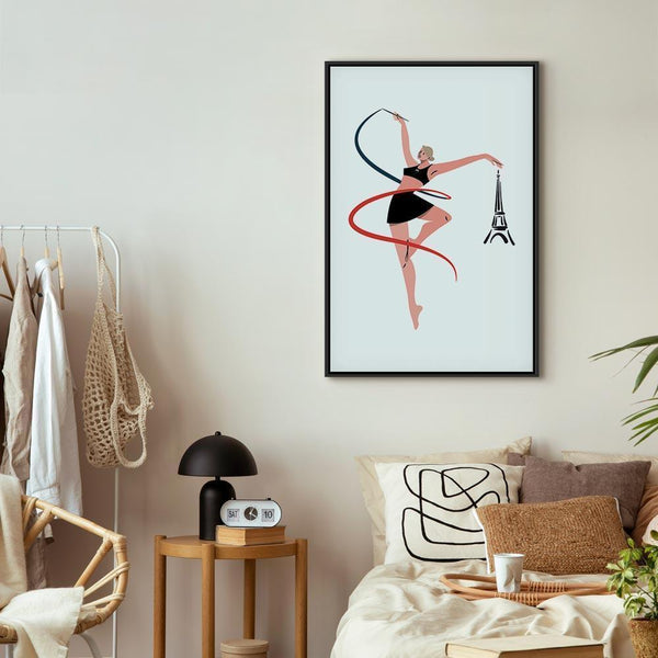 Quadro - Rhythmic Gymnastics - Illustration of a Woman With a Ribbon