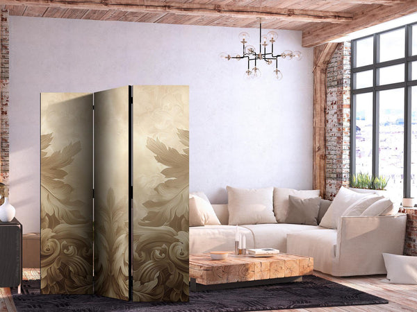 Paravento - Carved Baroque Ornaments - Rich Composition in Sepia Colors