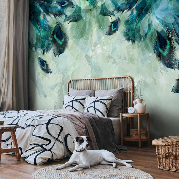 Carta da parati - Emerald Feathers