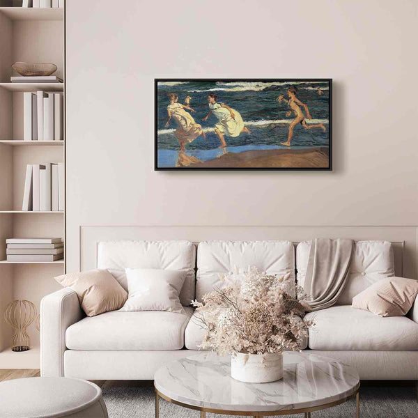 Quadro - Joaquín Sorolla y Bastida – Running along the Beach