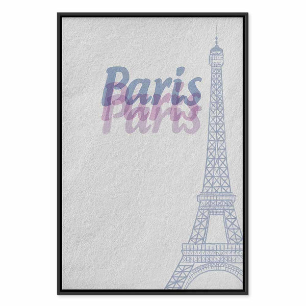 Quadro - Paris in Watercolours (1 Part) Vertical