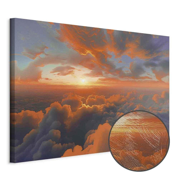 Quadro - When Dawn Tickles the Clouds: A Spectacle of Colors on the Morning Sky