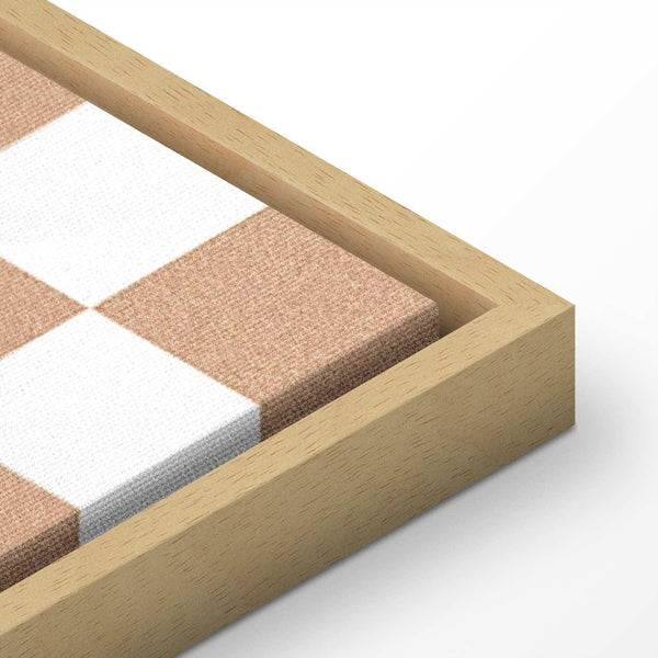 Quadro - Checkerboard Pattern - Brown-White Grid with a Subtle Noise