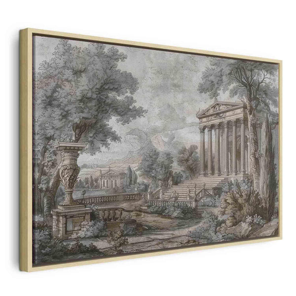 Quadro - Temple on a hill - Greek architecture in subdued colours