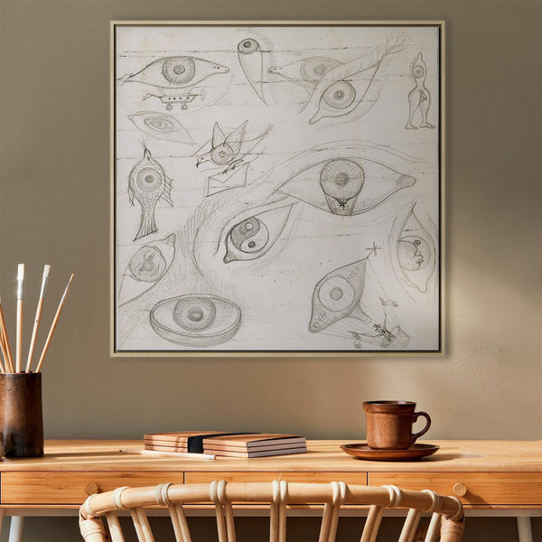 Quadro - Frida Kahlo – Drawing of Eyes
