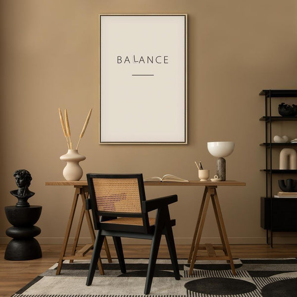 Quadro - Balance of Words (1-part) - Black English Text on White