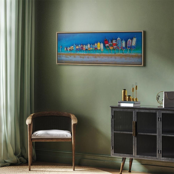 Quadro - Colourful Boats (1 Part) Narrow