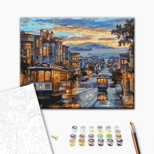 Quadro fai da te - A city painted with rain