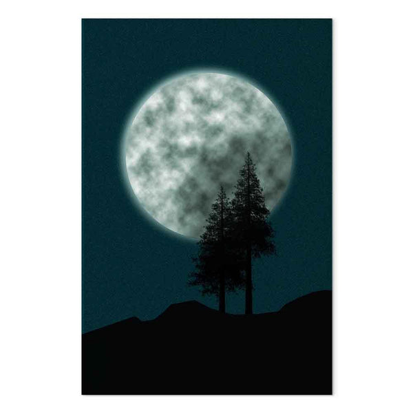 Quadro - Beautiful Full Moon (1 Part) Vertical