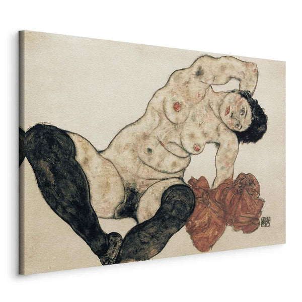 Quadro - Egon Schiele – Liegender Akt mit gelbem Handtuch