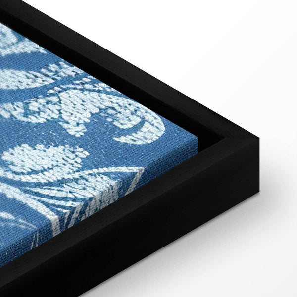 Quadro - Retro Ornament Decorative Motif in Worn Blues