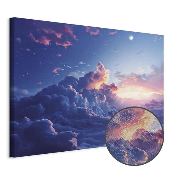 Quadro - Night Concert in the Mountains: Clouds Illuminated by the Last Rays of the Sun