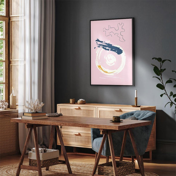Quadro - Pink Accent (1 Part) Vertical
