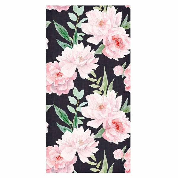 Tappezzeria murale - Peonies on graphite background