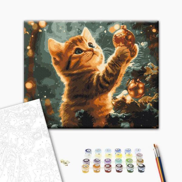 Quadro fai da te - Christmas kitten