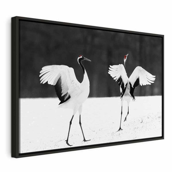 Quadro - Dancing Cranes (1 Part) Wide