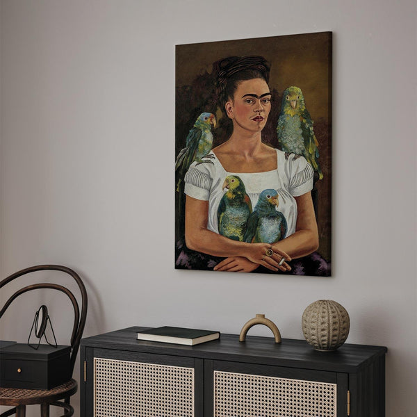 Quadro - Frida Kahlo – Me and My Parrots
