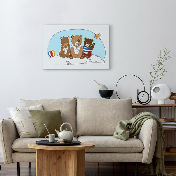 Quadro - Teddy Bears on the Beach (1 Part) Wide