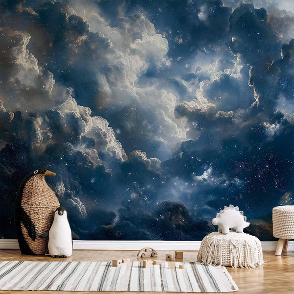 Carta da parati - Astronomical Wonders: Clouds and Stars in Harmonious Combination