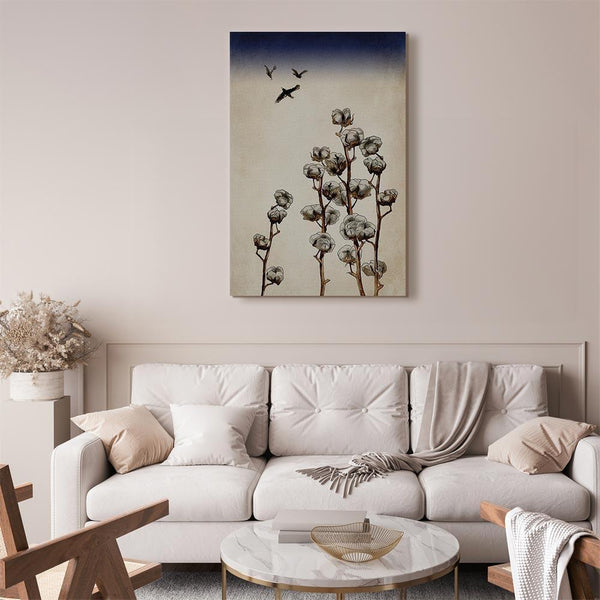 Quadro - Cotton Branches (1 Part) Vertical