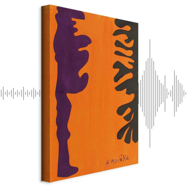 Quadro - Henri Matisse – Black and Violet Arabesques on Orange